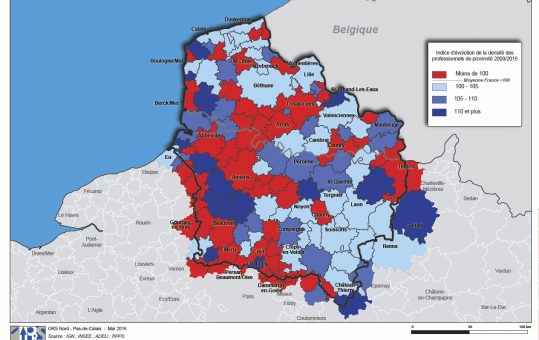 Evolution densite professionnels de proximite 2009-2015 BdVie